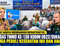 Tak Hanya Bangun Infrastruktur, Satgas TMMD ke-130 Kodim 0622/Sukabumi Peduli Kesehatan Ibu dan Anak