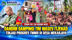 Dandim Dampingi Tim Wasev Itjenad Tinjau Progres TMMD ke-130 di Mekarjaya