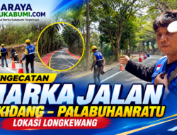 Jalan Cikidang–Palabuhanratu Tampil Makin Menor, Pengecatan Marka dan Pemasangan Paku Jalan Digenjot