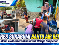 Atasi Kesulitan Air Bersih, Polres Sukabumi Kerahkan Mobil AWC Bantu Warga Simpenan