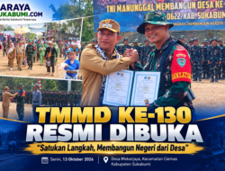 TMMD Ke-130 Kodim 0622 Sukabumi Resmi Dibuka, Fokus Bangun Infrastruktur Desa