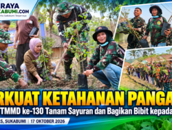 Perkuat Ketahanan Pangan, Satgas TMMD ke-130 Tanam Sayuran dan Bagikan Bibit kepada Warga