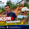 Longsor di Cicadas Tugu Bandung, Dua Rumah Terancam dan Sawah Warga Tertimbun